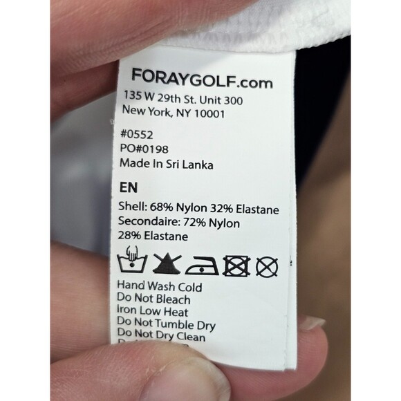 GC Women's L Foray Golf White & Navy Color block Golf Skort Skirt with Shorts - Picture 8 of 8